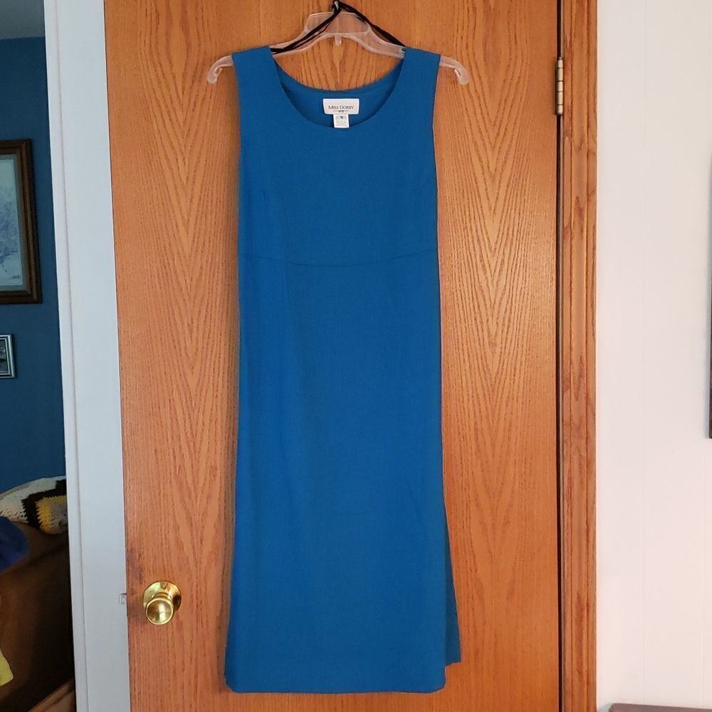 Pretty Blue Miss Dorby 2 Pc Formal Dress and Jacket Sz 10 - Picture 3 of 8